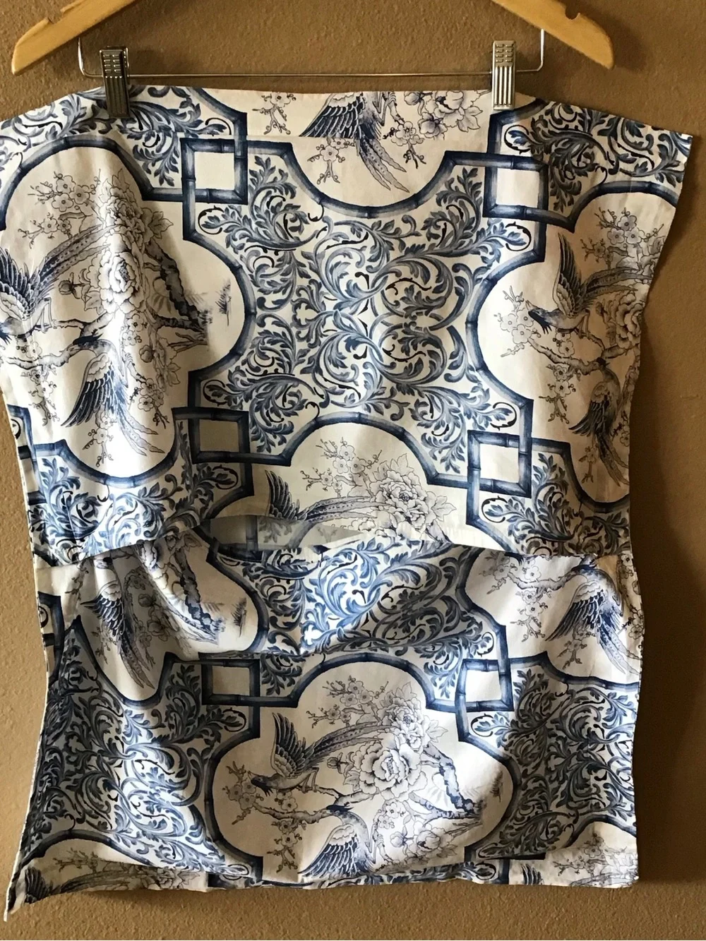 Vintage Ralph Lauren Pheasants Chinoiserie Blue & White Pillow Case - Picture 3 of 6